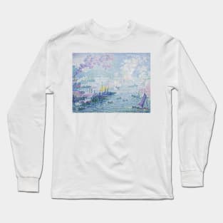 The Port of Rotterdam by Paul Signac Long Sleeve T-Shirt